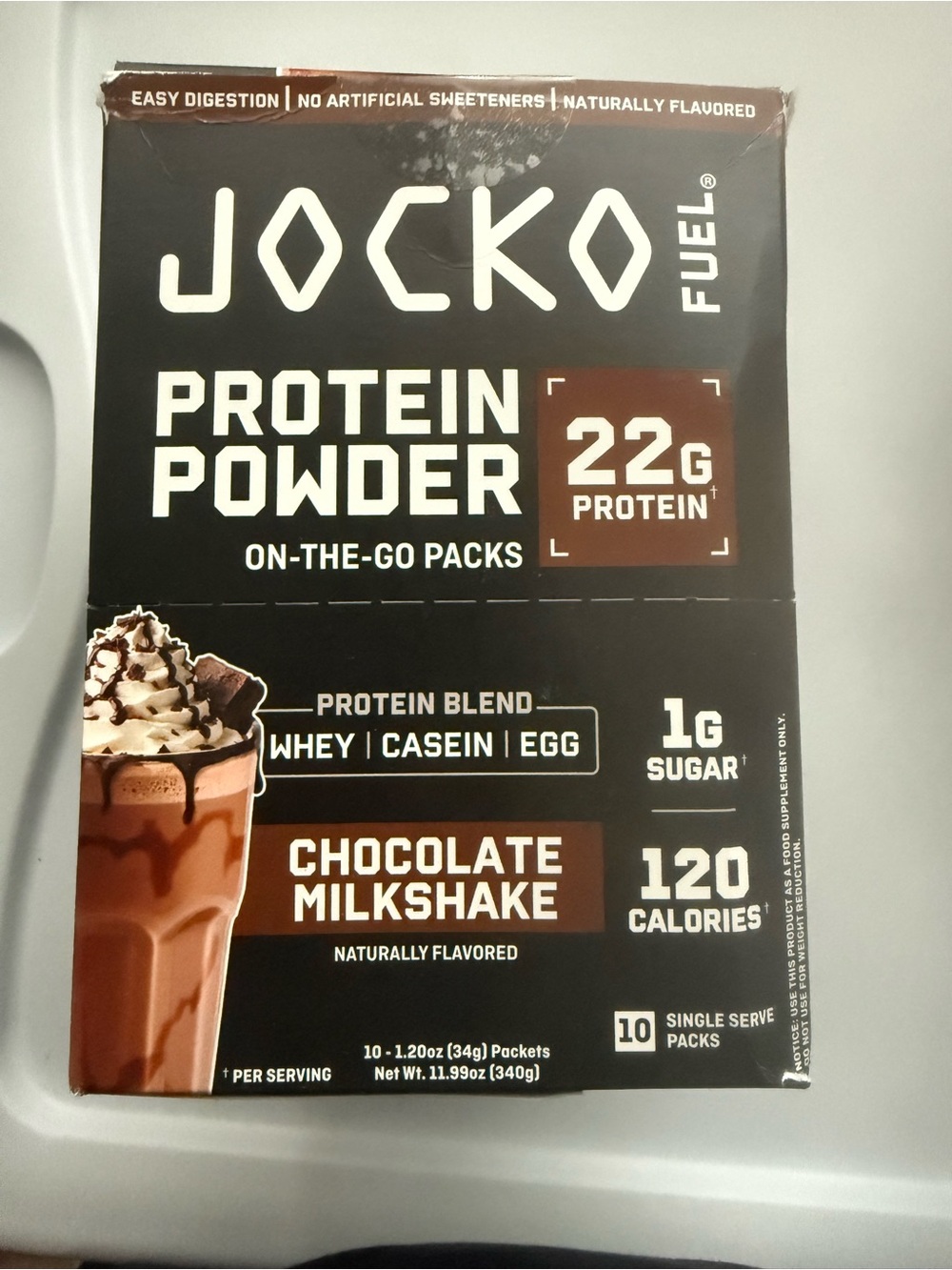 Jocko fuel Chocolate Milkshake Protein Powder On-The-Go Packs